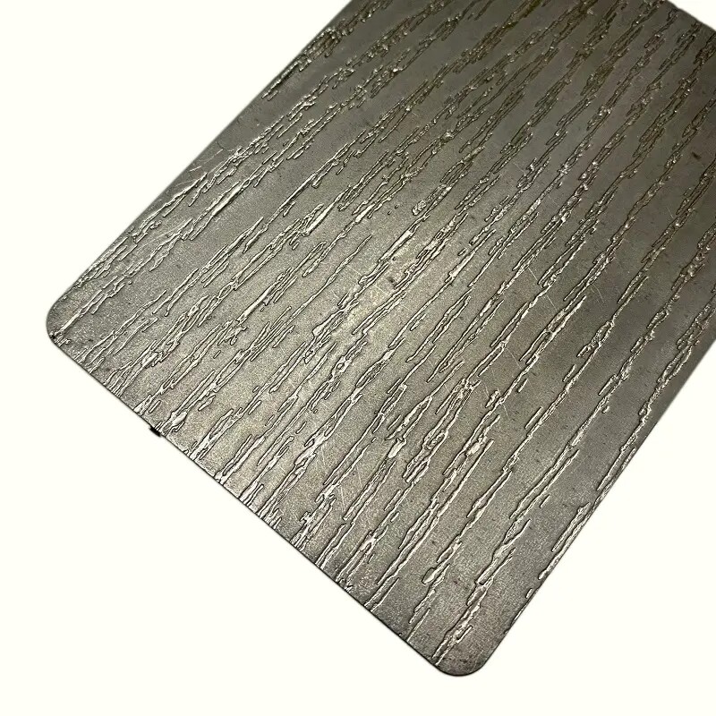 Embossed stainless steel sheet