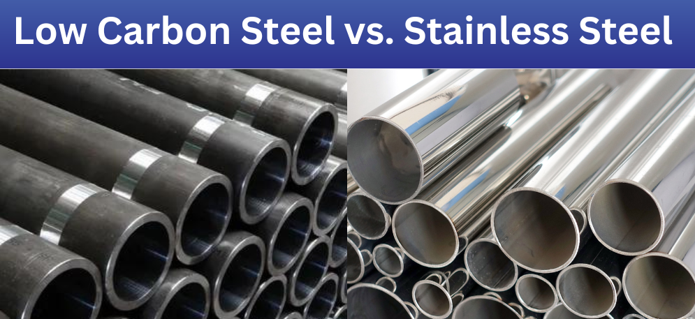 Examples of stainless steel and carbon steel applications in various industries